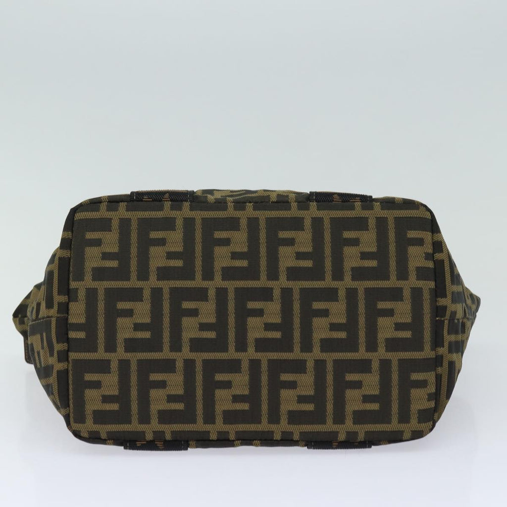 FENDI Zucca Canvas Hand Bag Brown Black yk14062