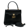 GUCCI Ready lock Hand Bag Leather 2way Black 000 26 0258 yk14070