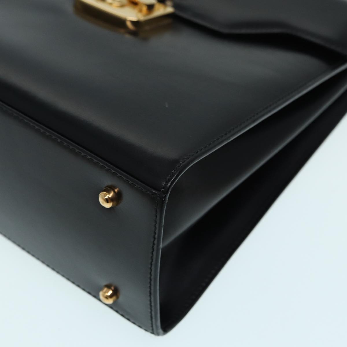 GUCCI Ready lock Hand Bag Leather 2way Black 000 26 0258 yk14070