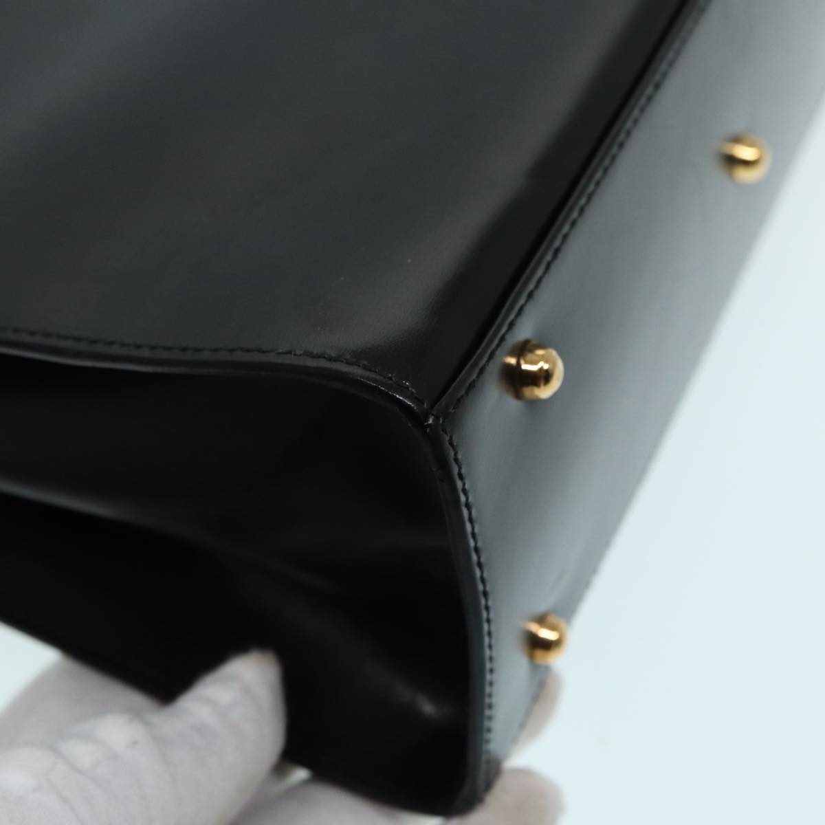 GUCCI Ready lock Hand Bag Leather 2way Black 000 26 0258 yk14070