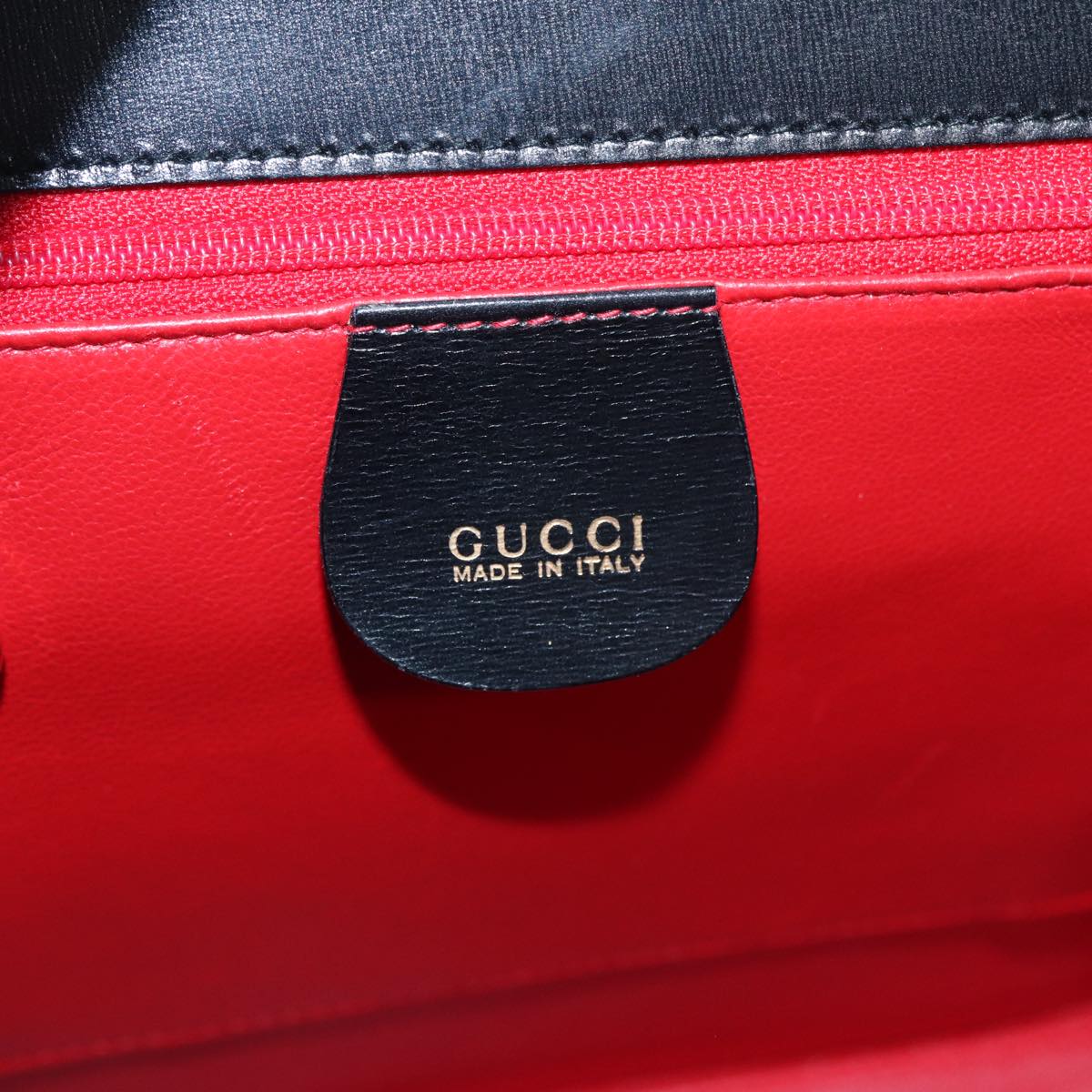 GUCCI Ready lock Hand Bag Leather 2way Black 000 26 0258 yk14070