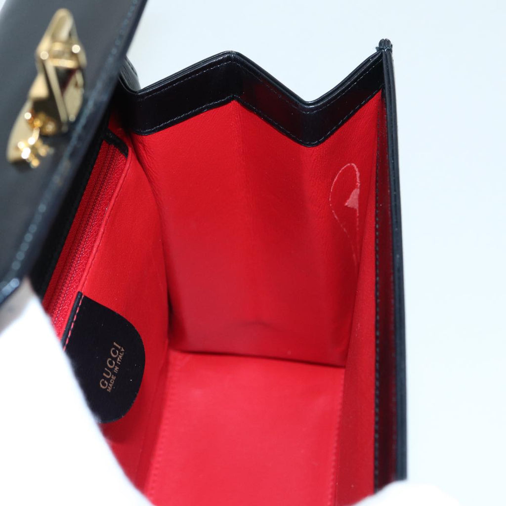 GUCCI Ready lock Hand Bag Leather 2way Black 000 26 0258 yk14070