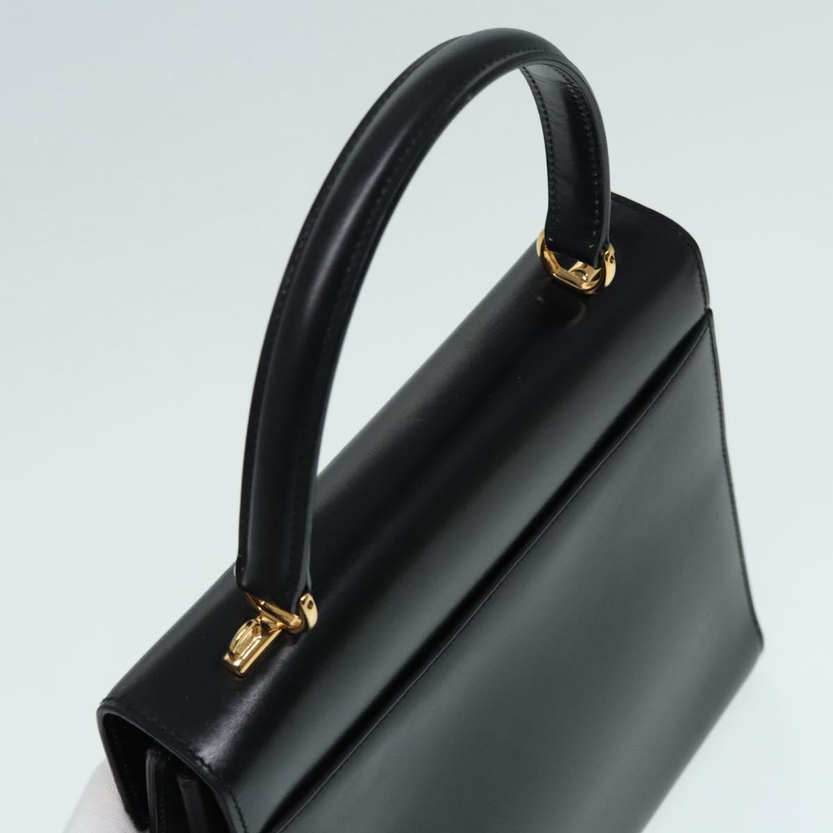 GUCCI Ready lock Hand Bag Leather 2way Black 000 26 0258 yk14070
