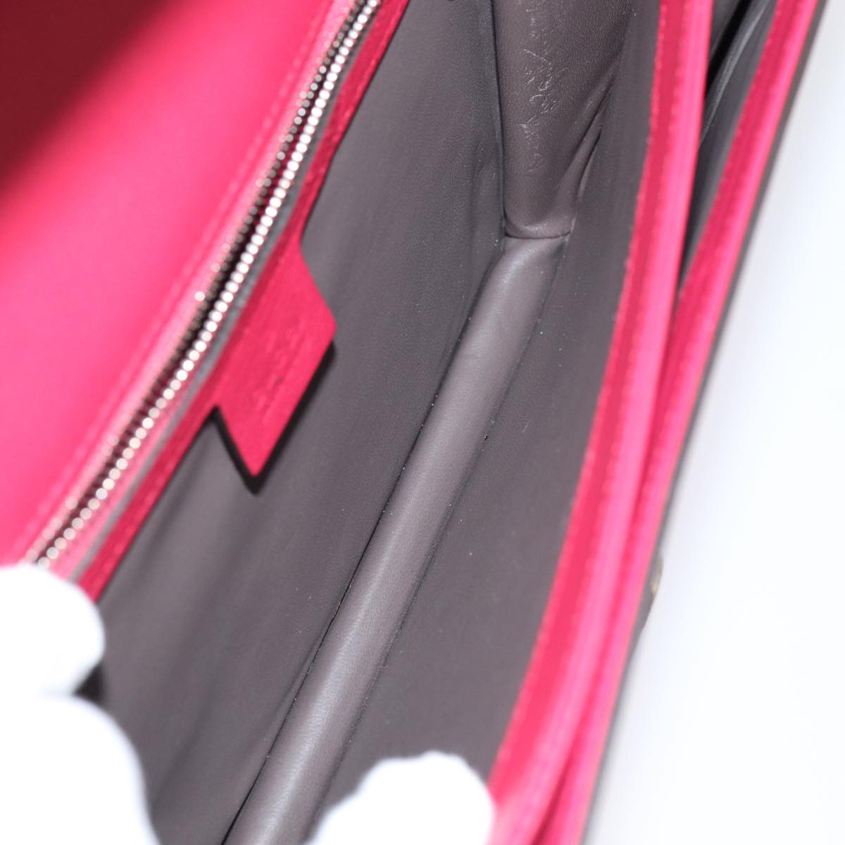 GUCCI Interlocking Chain Shoulder Bag Enamel Pink 387606 yk14089