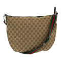 GUCCI GG Canvas Web Sherry Line Shoulder Bag Beige Red Green yk14092