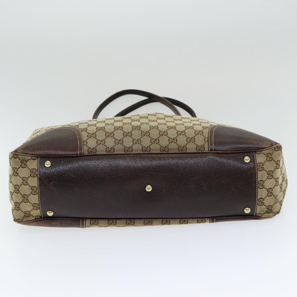 GUCCI GG Canvas Web Sherry Line Tote Bag Beige Red Green 161719 yk14102