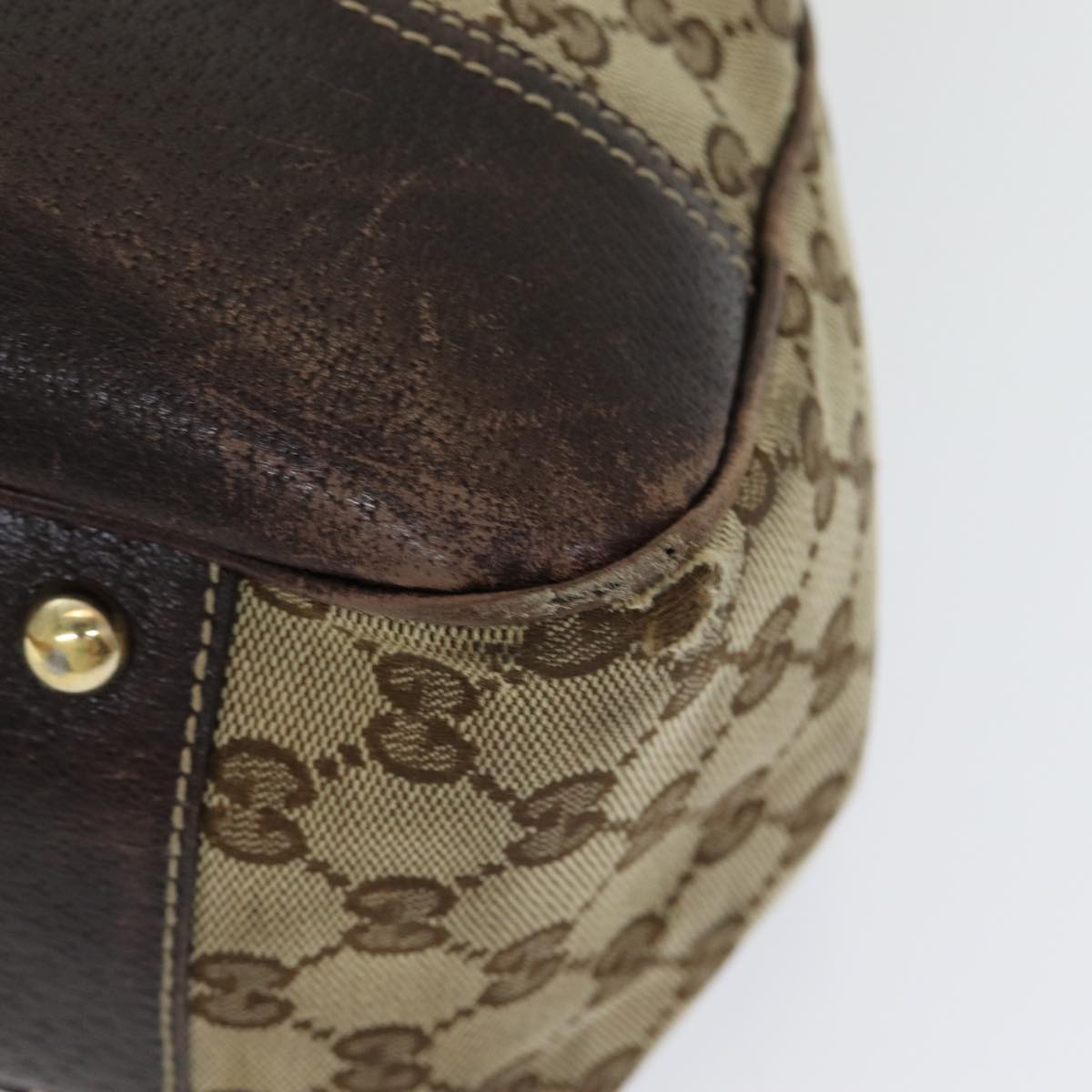 GUCCI GG Canvas Web Sherry Line Tote Bag Beige Red Green 161719 yk14102