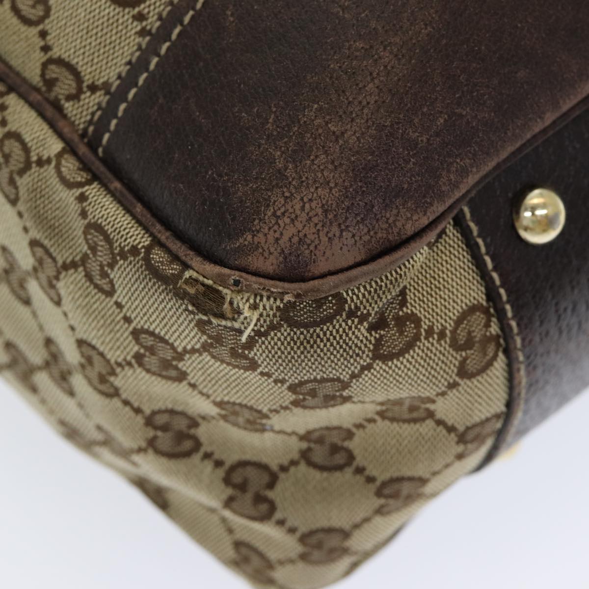 GUCCI GG Canvas Web Sherry Line Tote Bag Beige Red Green 161719 yk14102