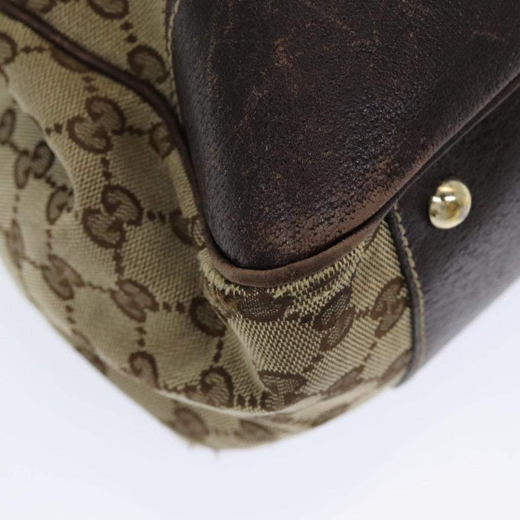 GUCCI GG Canvas Web Sherry Line Tote Bag Beige Red Green 161719 yk14102