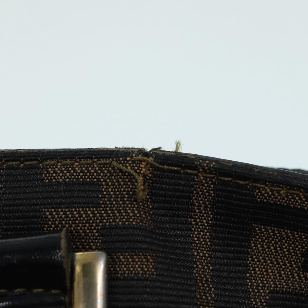 FENDI Zucca Canvas Hand Bag Brown Black yk14115
