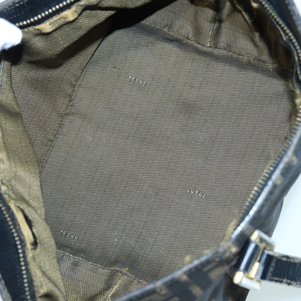 FENDI Zucca Canvas Hand Bag Brown Black yk14115