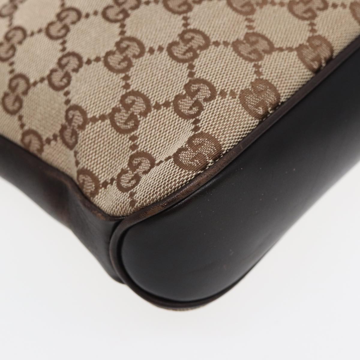 GUCCI GG Canvas Shoulder Bag PVC Leather Beige 109106 203998 yk14127