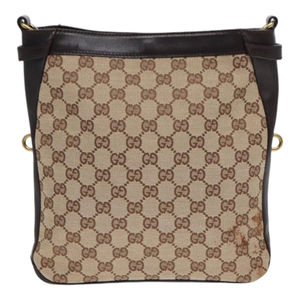 GUCCI GG Canvas Shoulder Bag PVC Leather Beige 109106 203998 yk14127