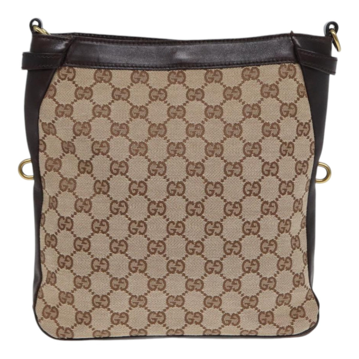 GUCCI GG Canvas Shoulder Bag PVC Leather Beige 109106 203998 yk14127