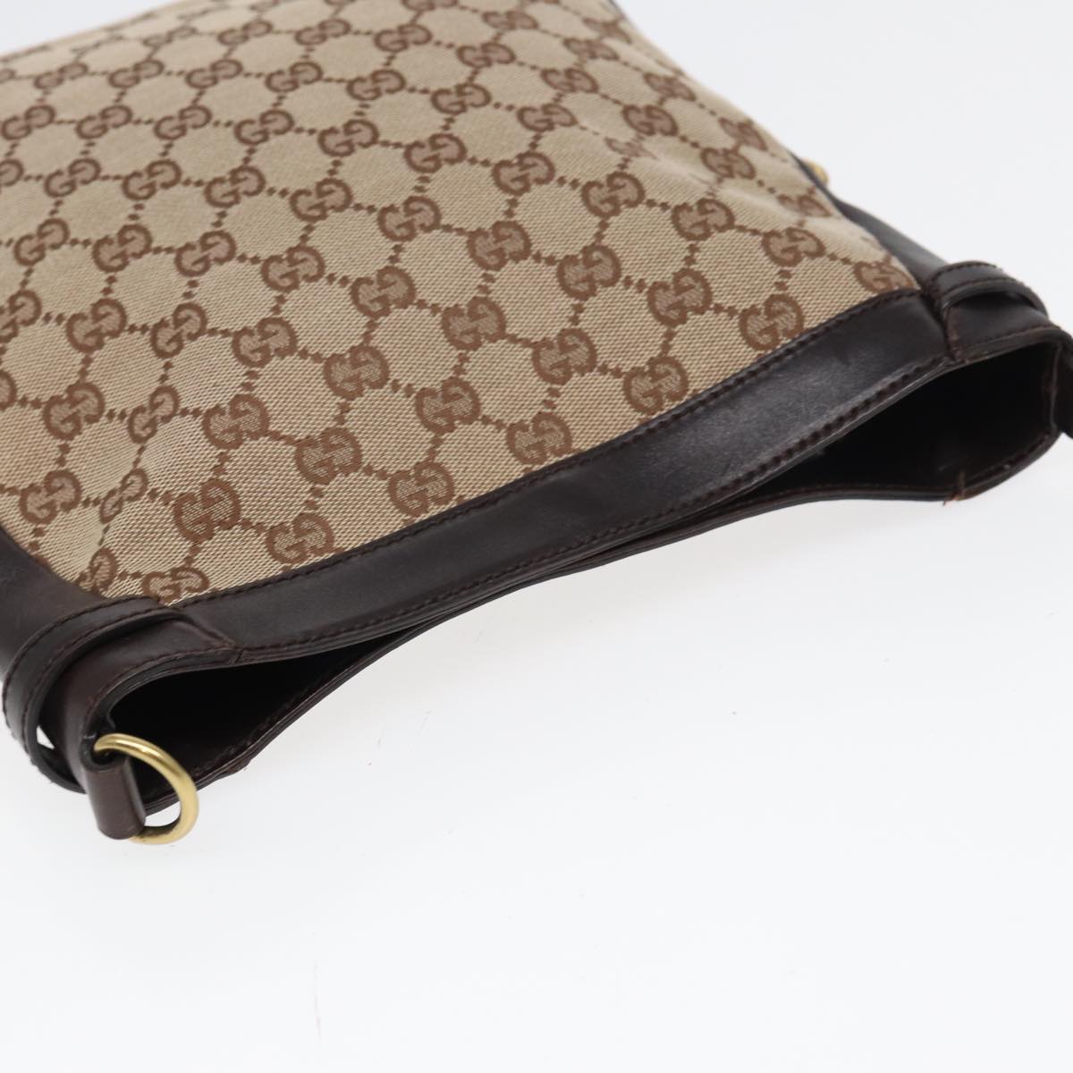 GUCCI GG Canvas Shoulder Bag PVC Leather Beige 109106 203998 yk14127