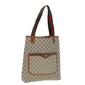 GUCCI GG Supreme Web Sherry Line Tote Bag PVC Beige Red 39 002 4487 yk14141