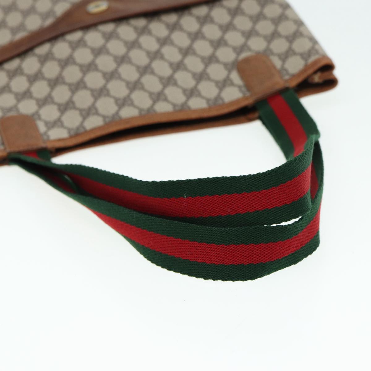 GUCCI GG Supreme Web Sherry Line Tote Bag PVC Beige Red 39 002 4487 yk14141