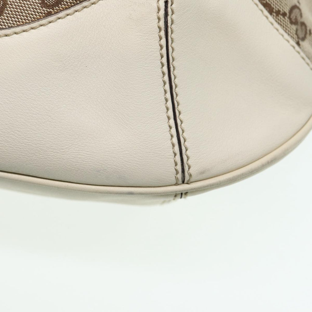 GUCCI GG Canvas Bamboo Hand Bag Beige Gold 169976 yk14142