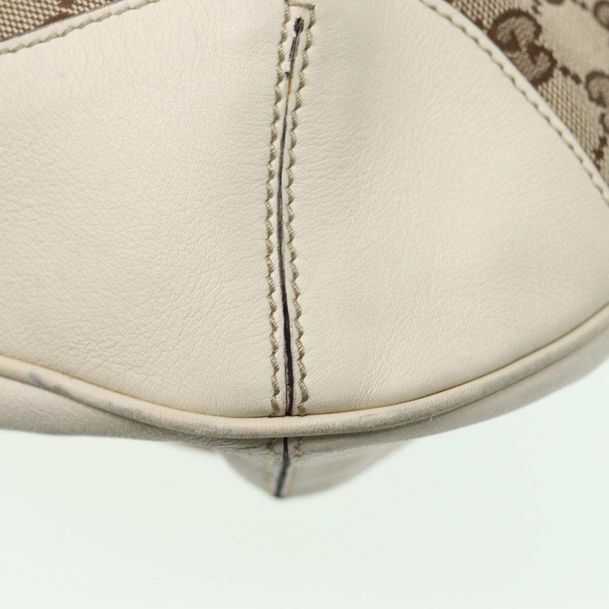 GUCCI GG Canvas Bamboo Hand Bag Beige Gold 169976 yk14142