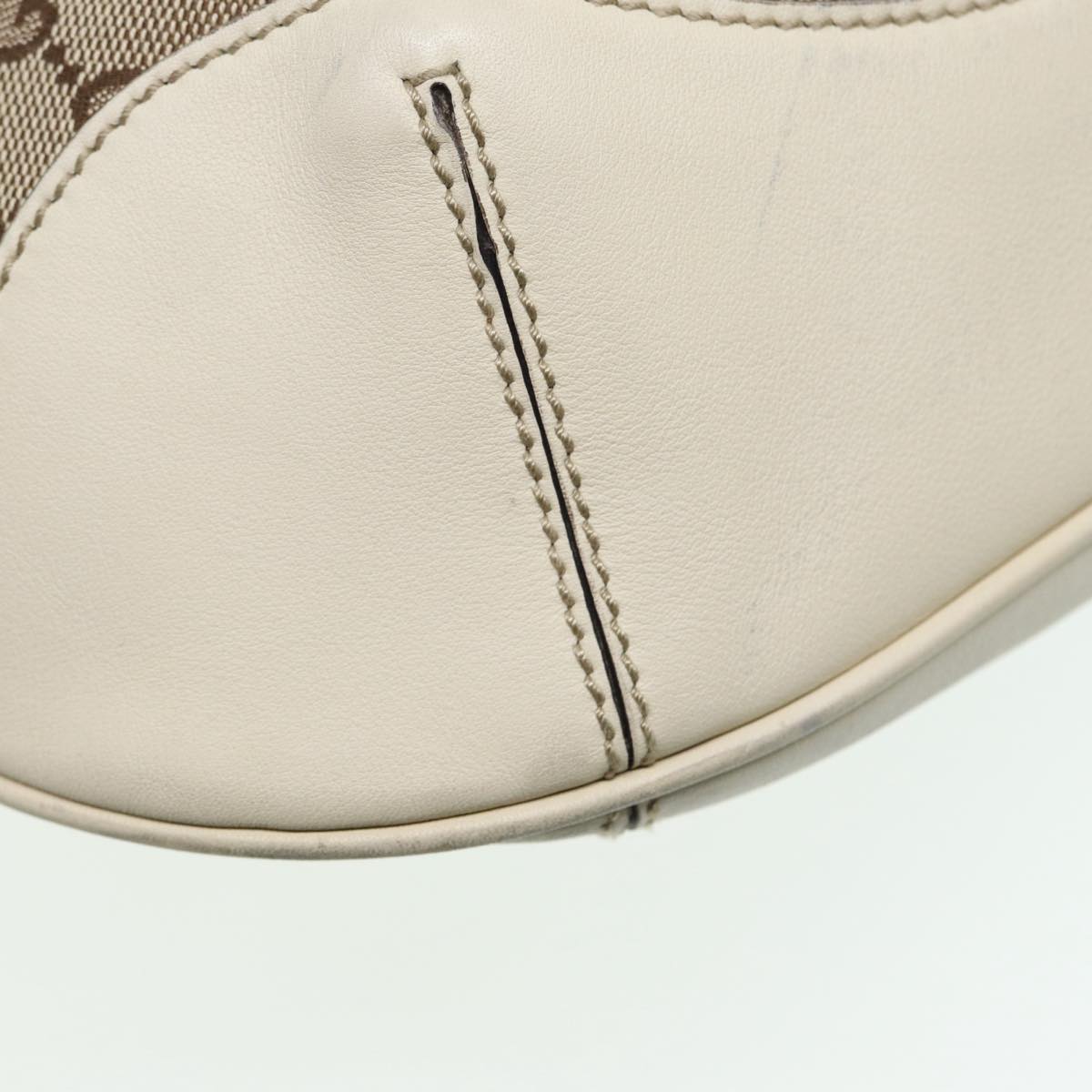 GUCCI GG Canvas Bamboo Hand Bag Beige Gold 169976 yk14142