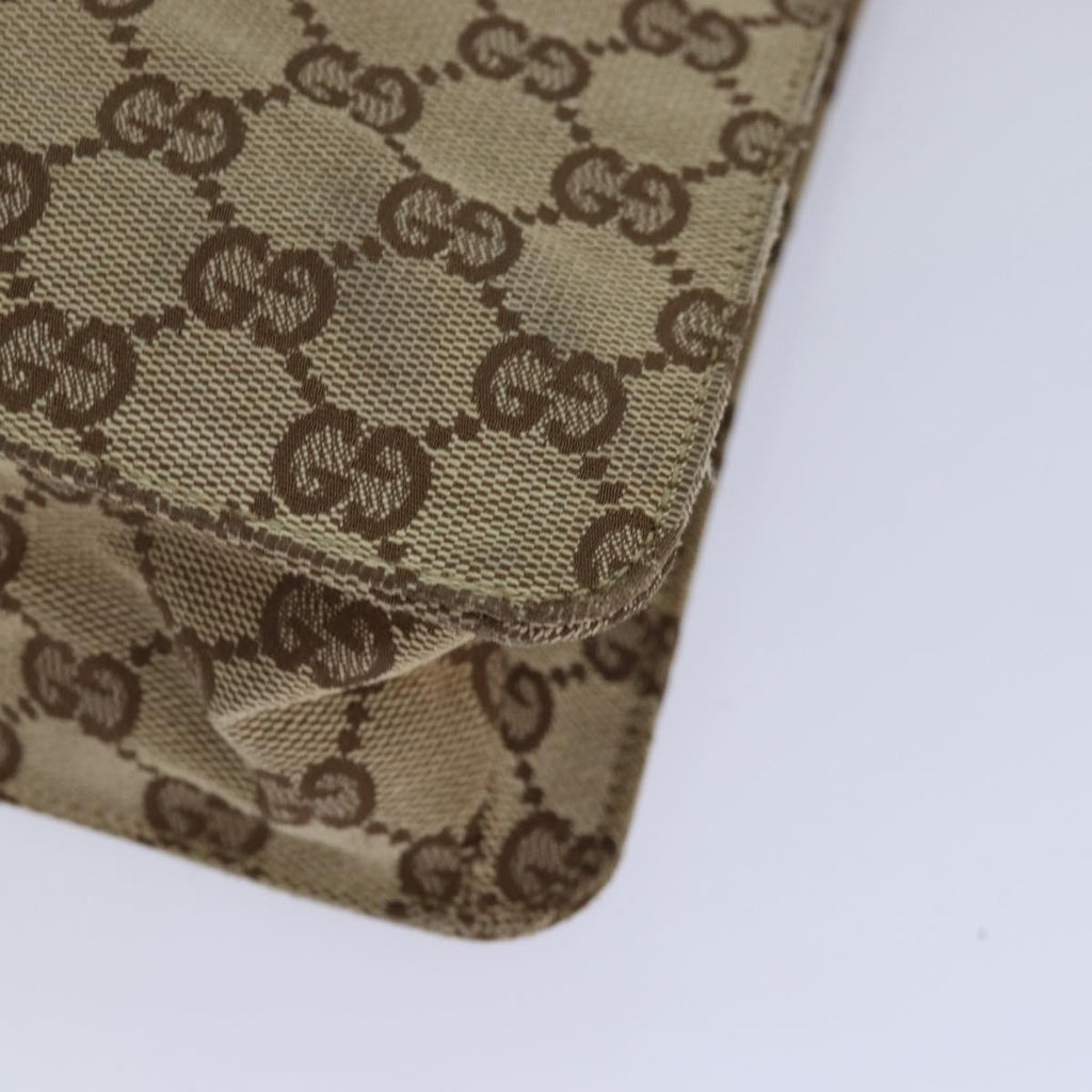 GUCCI GG Canvas Shoulder Bag Beige Gold 120841 yk14171