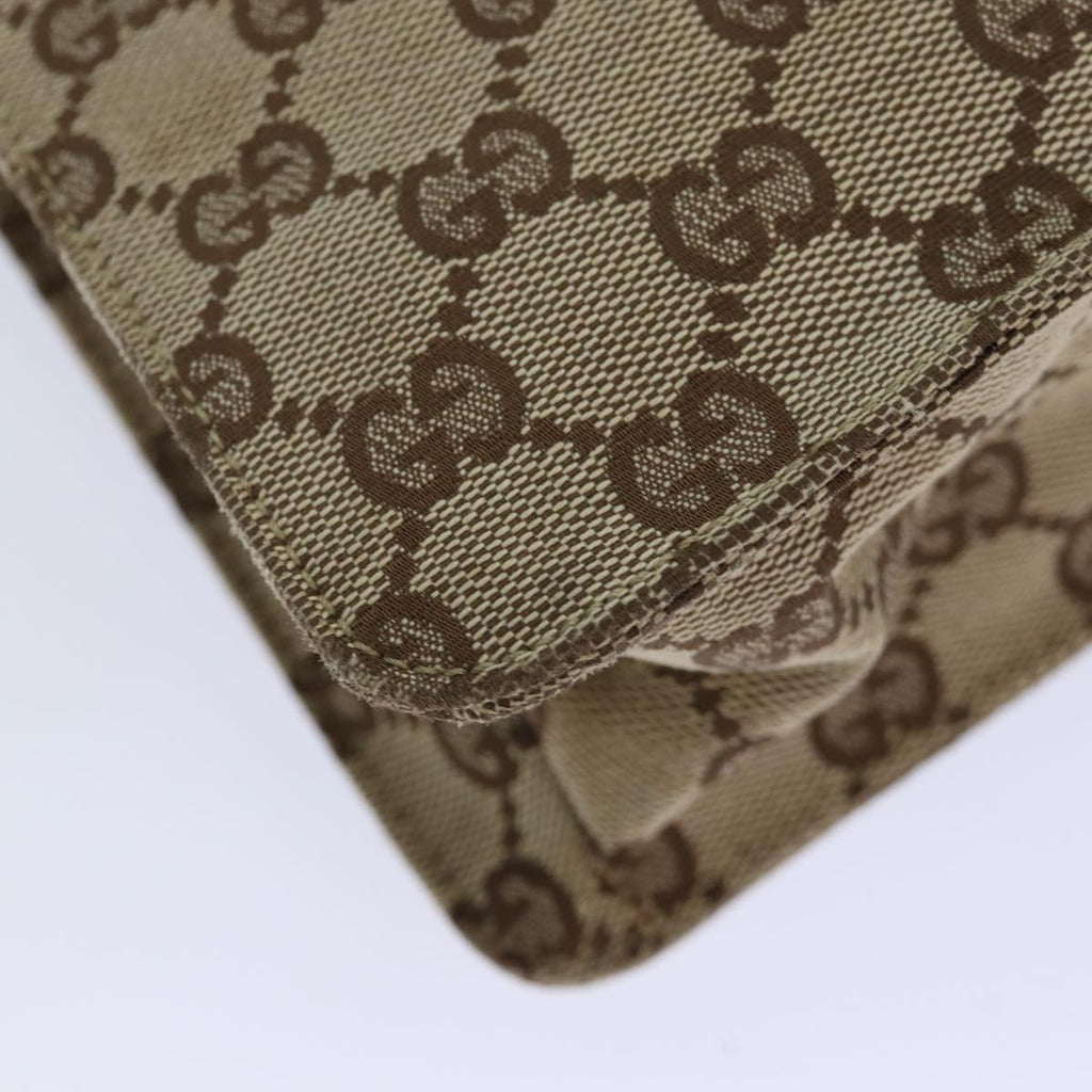 GUCCI GG Canvas Shoulder Bag Beige Gold 120841 yk14171