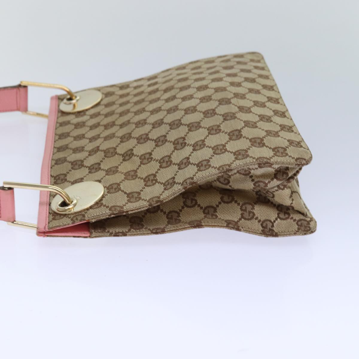 GUCCI GG Canvas Shoulder Bag Beige Gold 120841 yk14171