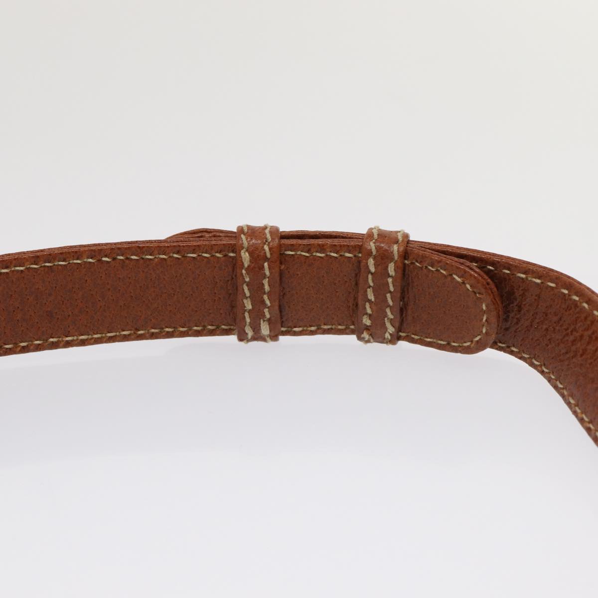 GUCCI Bamboo Shoulder Bag Leather Brown Gold yk14184