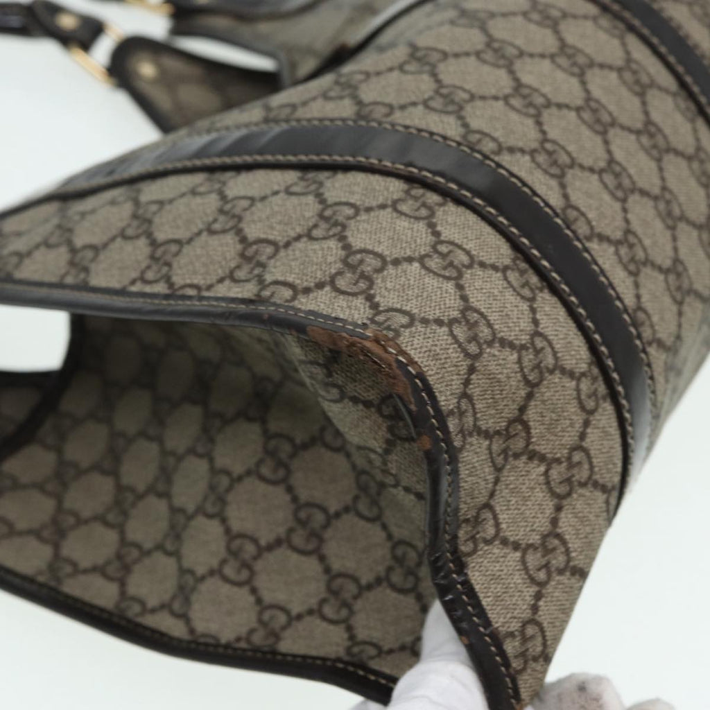 GUCCI GG Canvas Jackie Hand Bag PVC Leather Beige yk14191