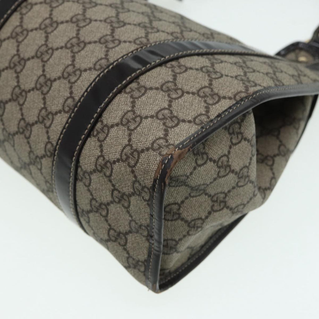 GUCCI GG Canvas Jackie Hand Bag PVC Leather Beige yk14191