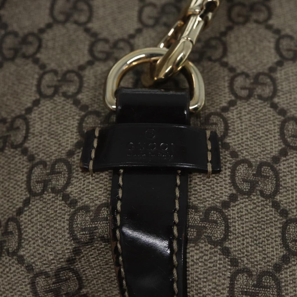 GUCCI GG Canvas Jackie Hand Bag PVC Leather Beige yk14191