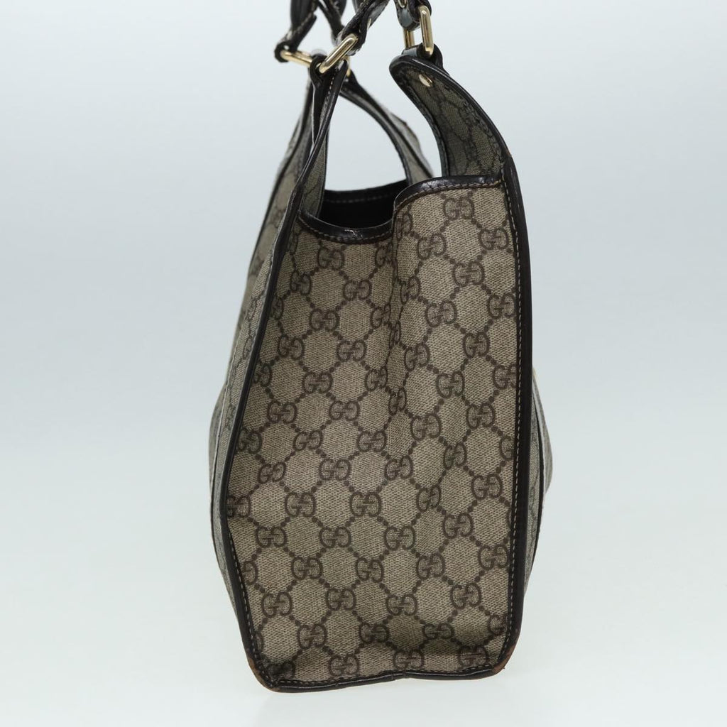 GUCCI GG Canvas Jackie Hand Bag PVC Leather Beige yk14191