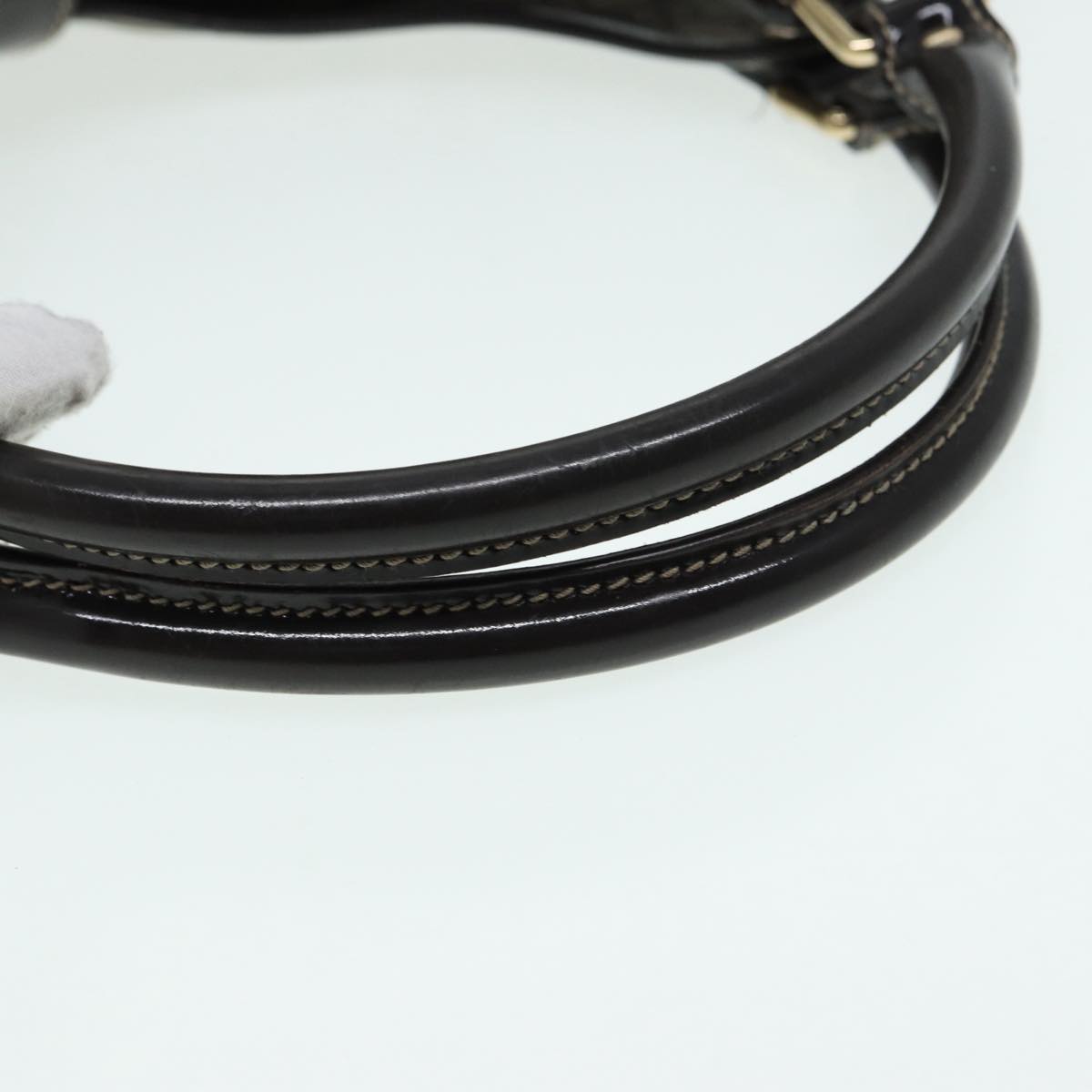 GUCCI GG Canvas Jackie Hand Bag PVC Leather Beige yk14191