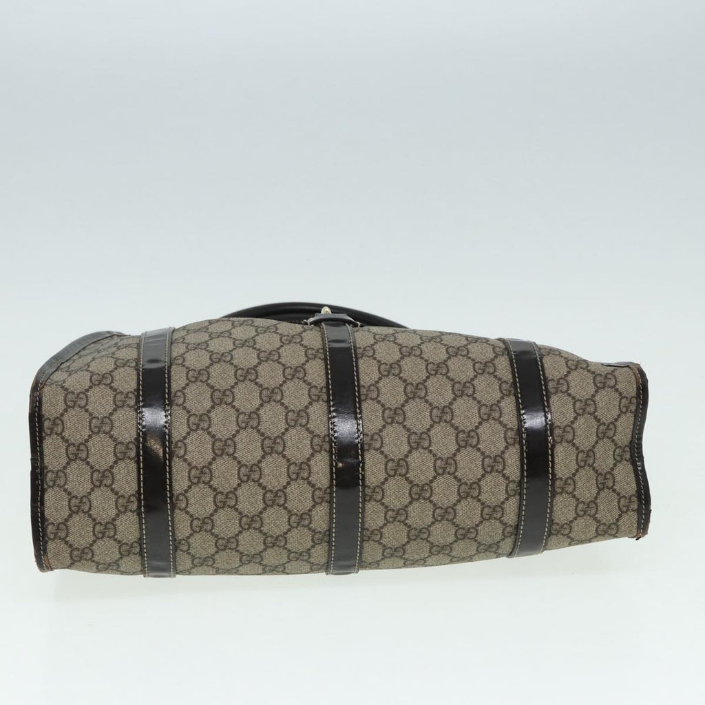 GUCCI GG Canvas Jackie Hand Bag PVC Leather Beige yk14191