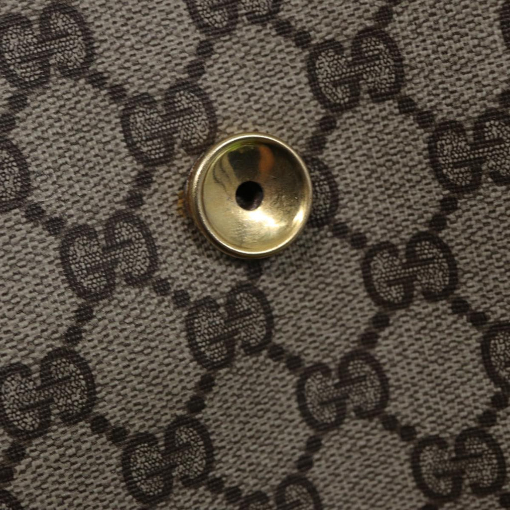 GUCCI GG Supreme Web Sherry Line Hand Bag PVC Beige Gold 02 4139 58 yk14192