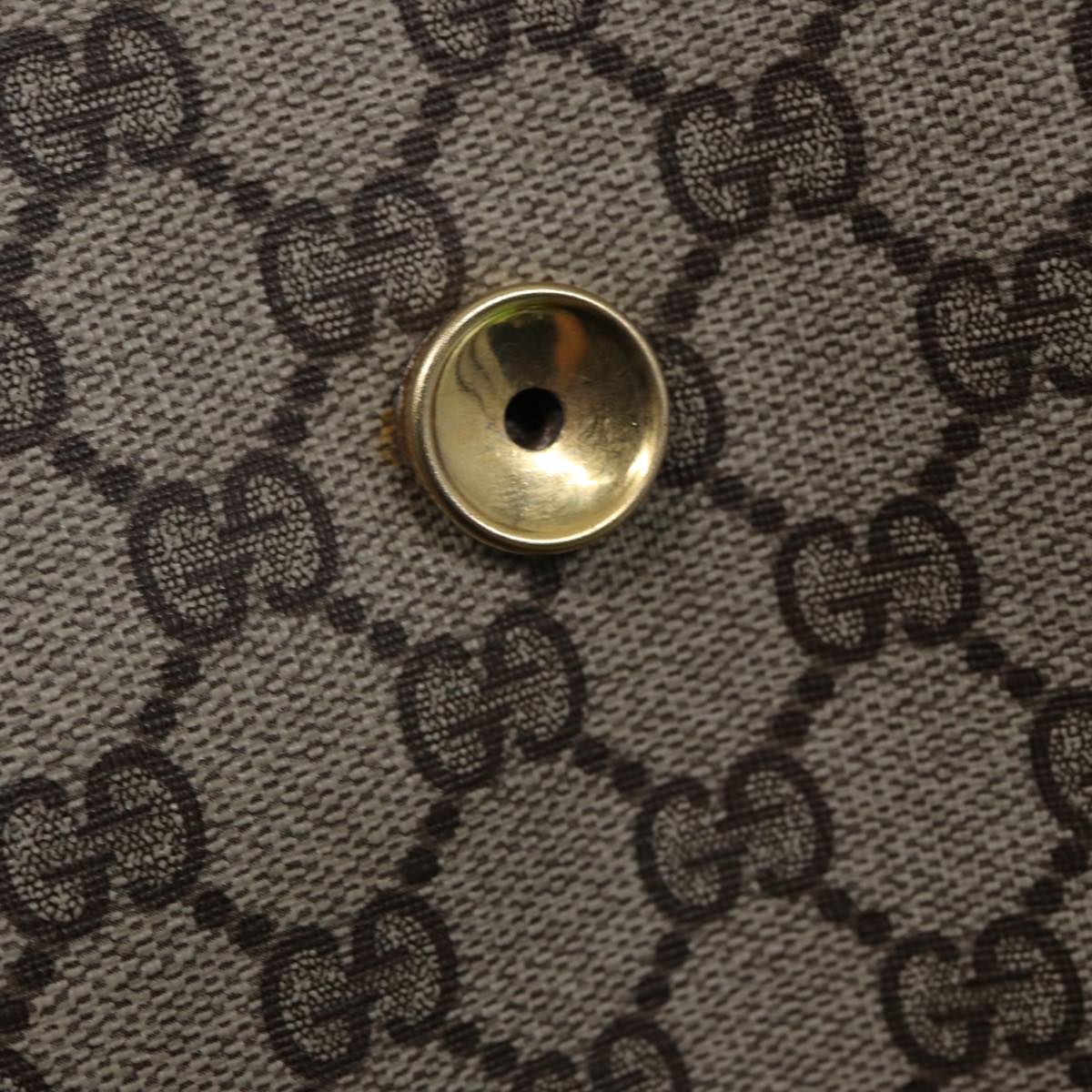 GUCCI GG Supreme Web Sherry Line Hand Bag PVC Beige Gold 02 4139 58 yk14192