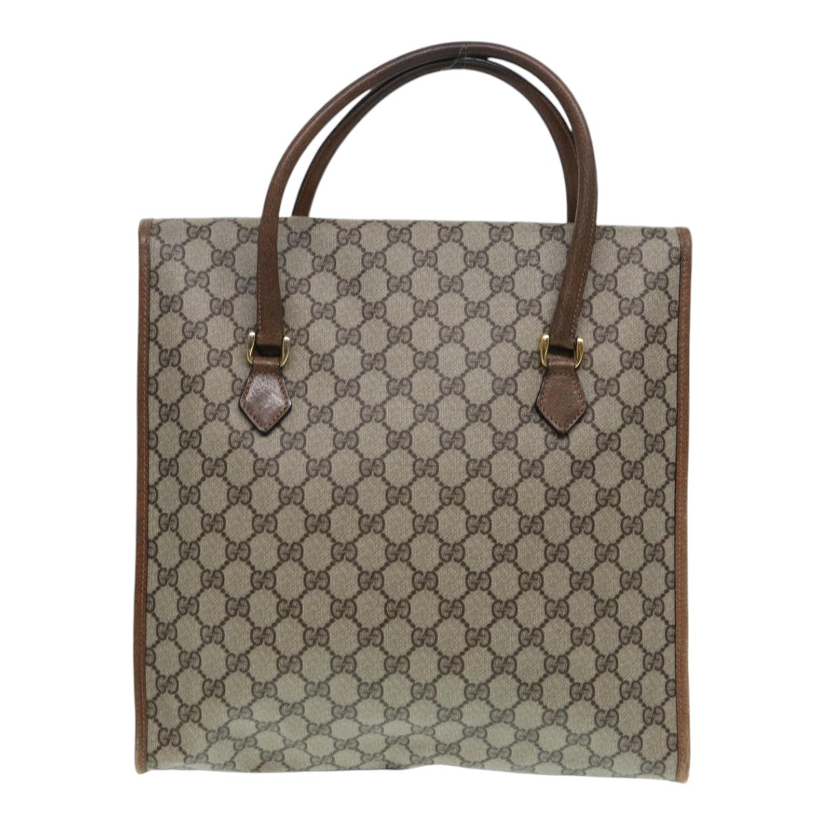 GUCCI GG Supreme Web Sherry Line Hand Bag PVC Beige Gold 02 4139 58 yk14192