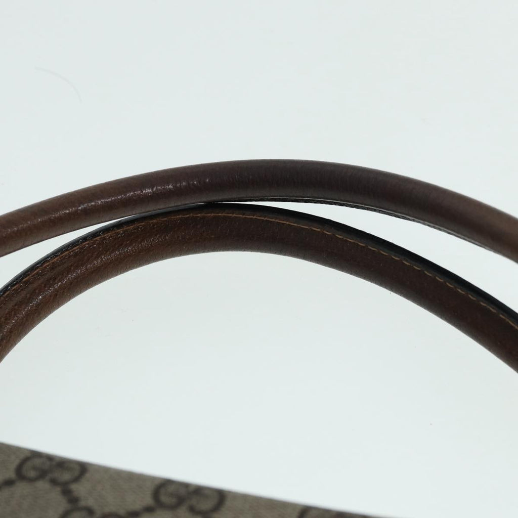 GUCCI GG Supreme Web Sherry Line Hand Bag PVC Beige Gold 02 4139 58 yk14192