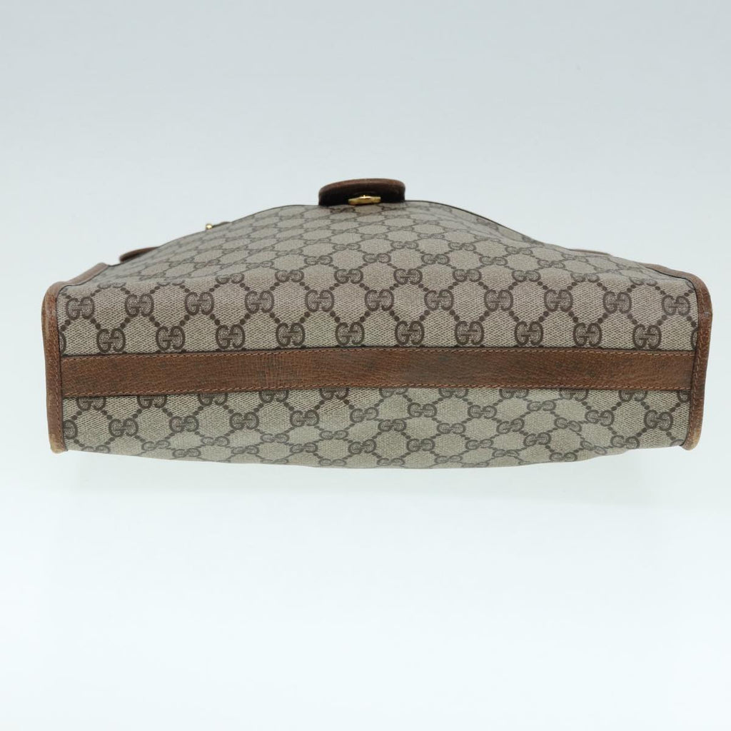 GUCCI GG Supreme Web Sherry Line Hand Bag PVC Beige Gold 02 4139 58 yk14192