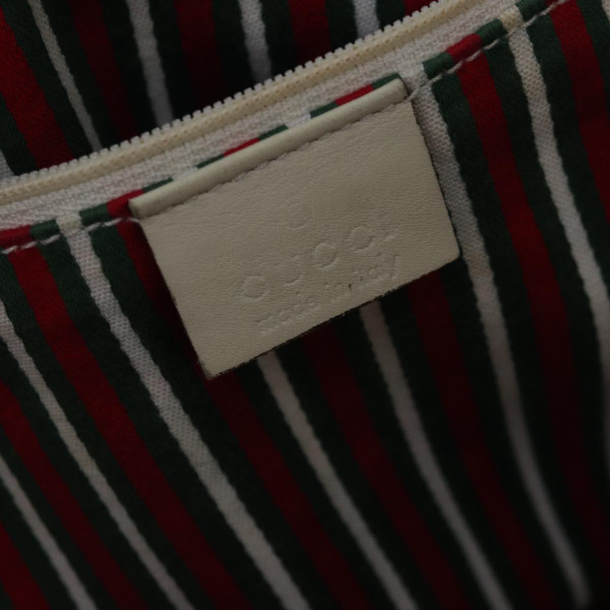GUCCI GG Canvas Hand Bag Beige White yk14214