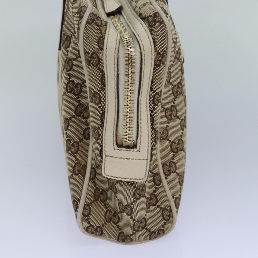 GUCCI GG Canvas Hand Bag Beige White yk14214
