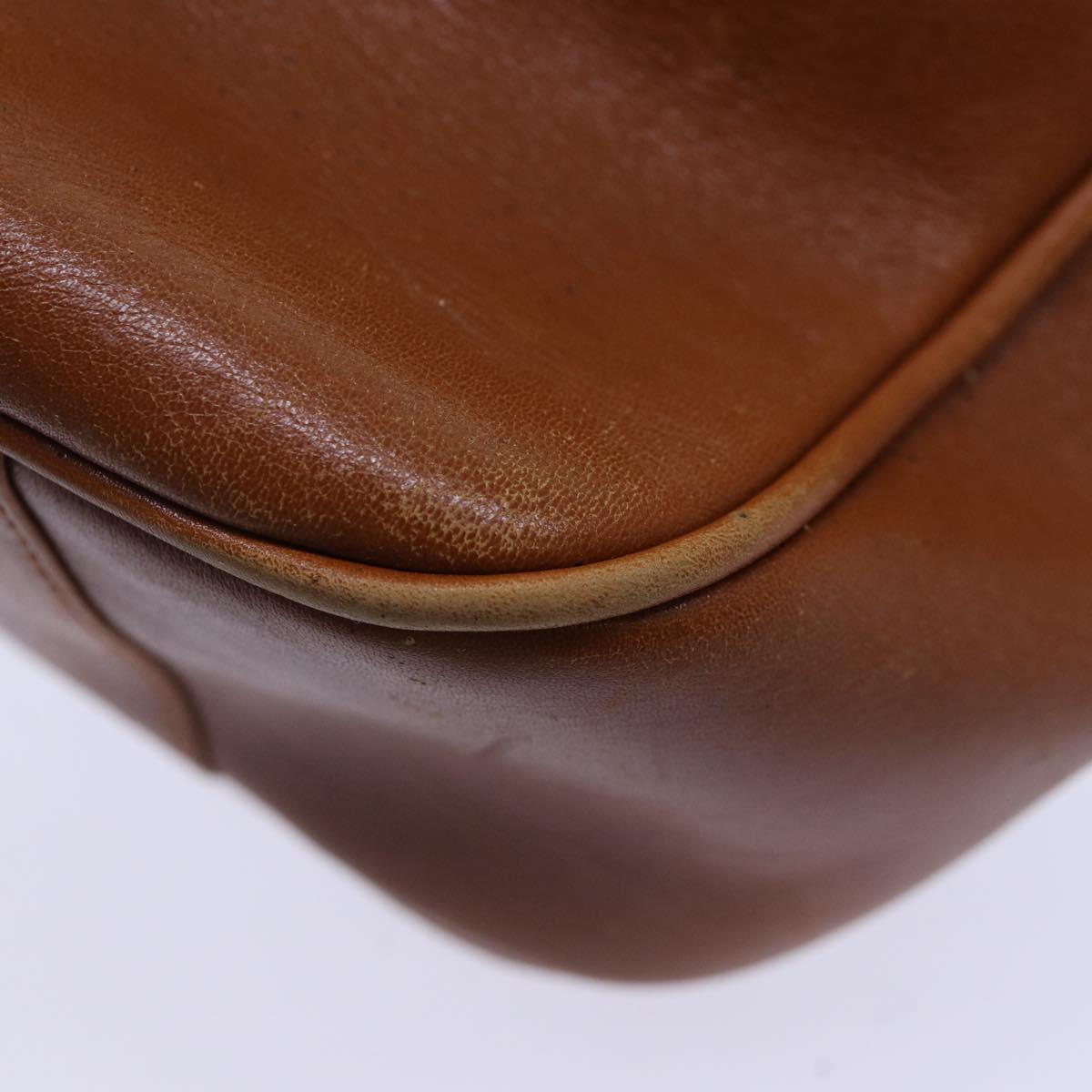GUCCI Bamboo Hand Bag Leather 2way Brown Gold 001 1705 1638 yk14231