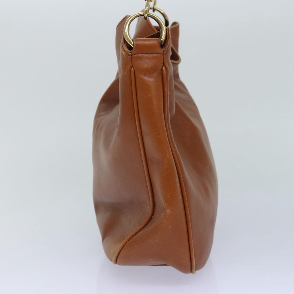 GUCCI Bamboo Hand Bag Leather 2way Brown Gold 001 1705 1638 yk14231