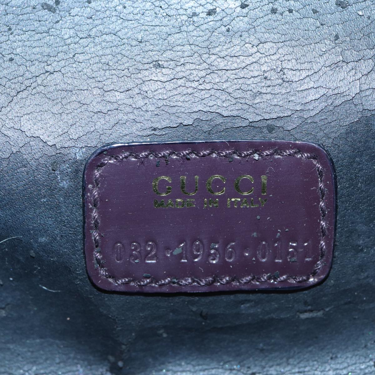 GUCCI Bamboo Vanity Hand Bag Patent Purple Gold 032 1956 0151 yk14260