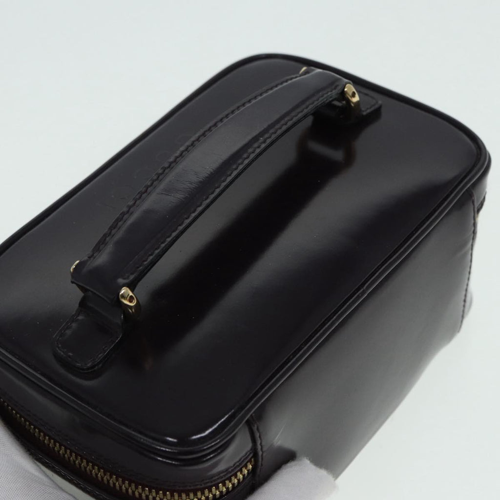 GUCCI Bamboo Vanity Hand Bag Patent Purple Gold 032 1956 0151 yk14260
