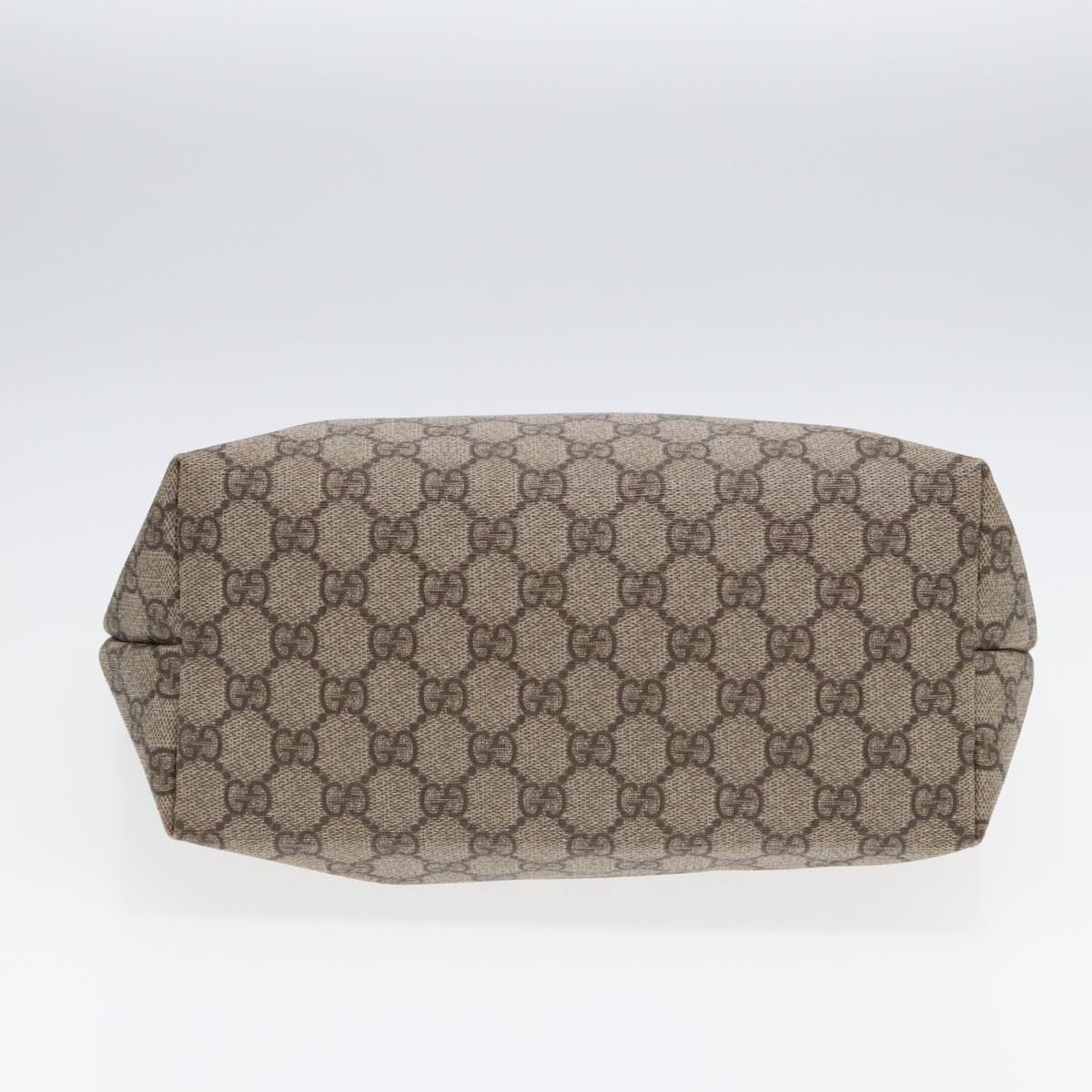 GUCCI GG Supreme Tote Bag PVC Leather Beige Silver 189896 yk14275