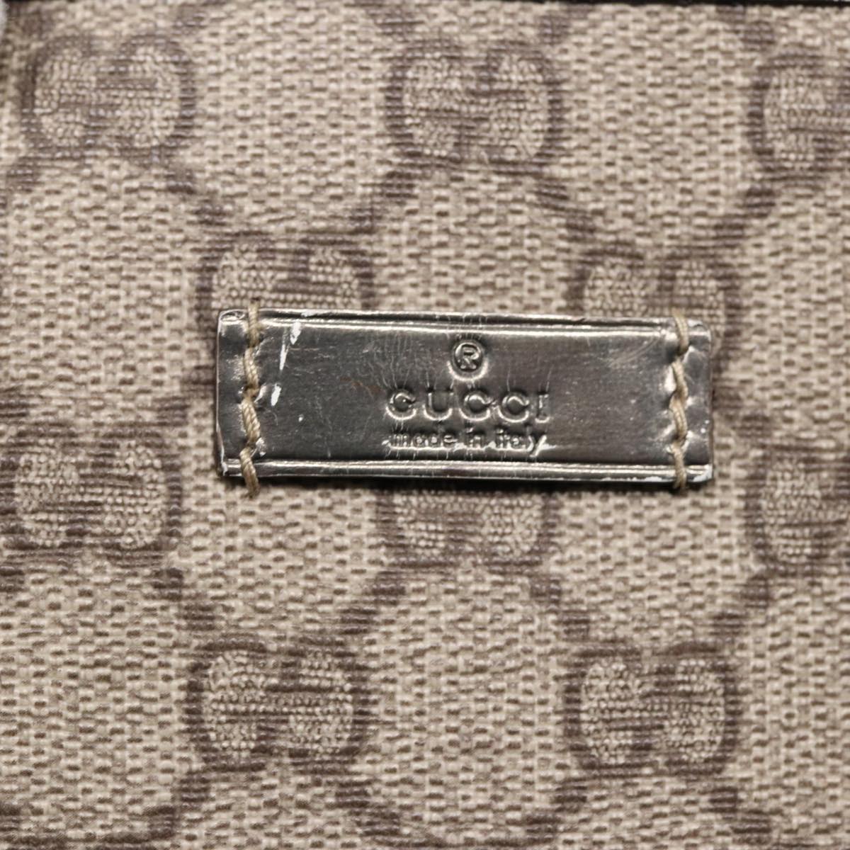 GUCCI GG Supreme Tote Bag PVC Leather Beige Silver 189896 yk14275