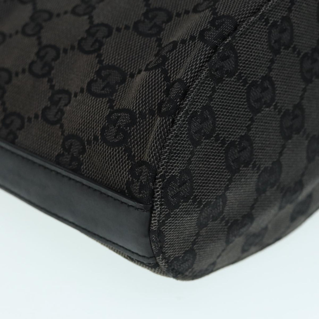 GUCCI GG Canvas Hand Bag Black Silver 001 3753 2684 yk14293