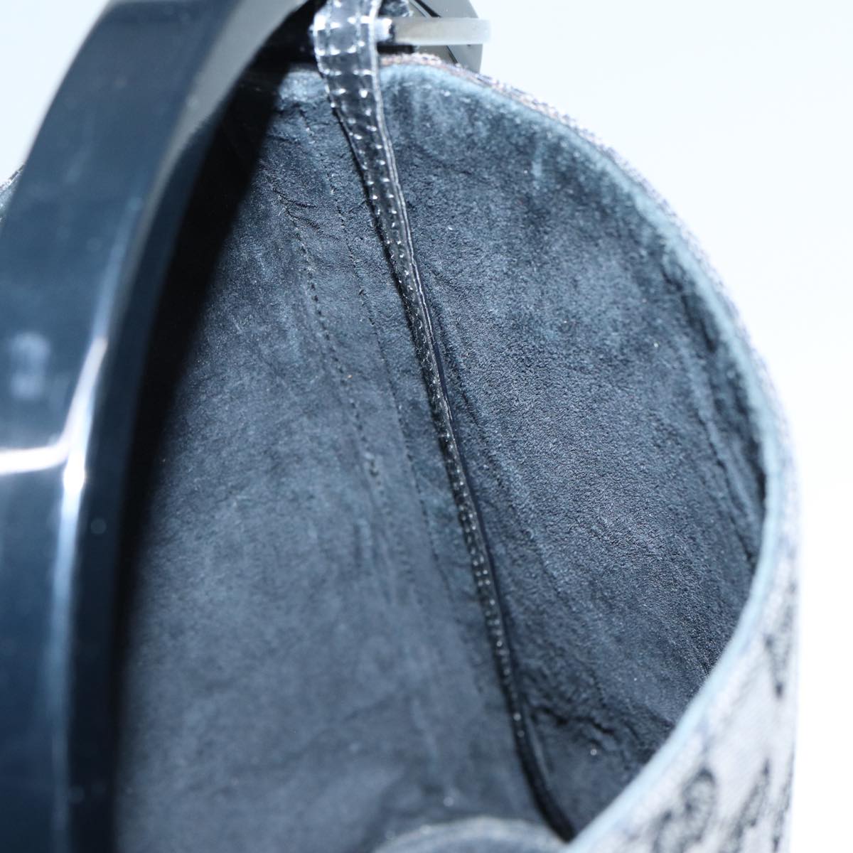 GUCCI GG Canvas Hand Bag Black Silver 001 3753 2684 yk14293