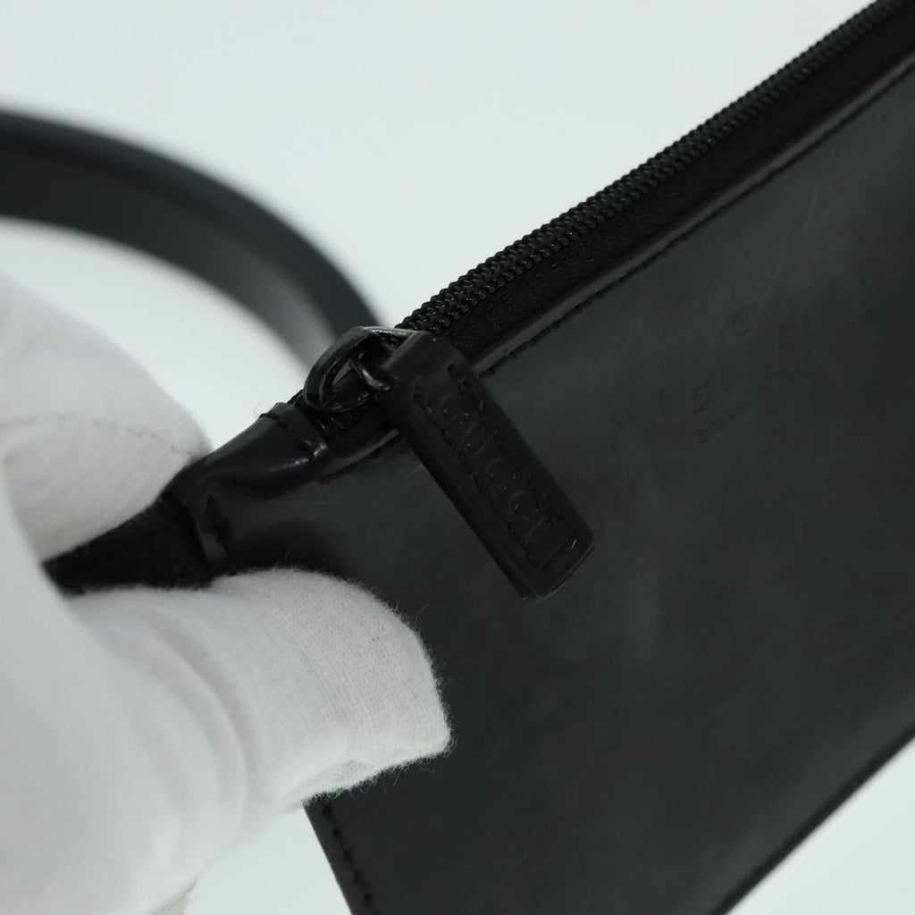 GUCCI GG Canvas Hand Bag Black Silver 001 3753 2684 yk14293